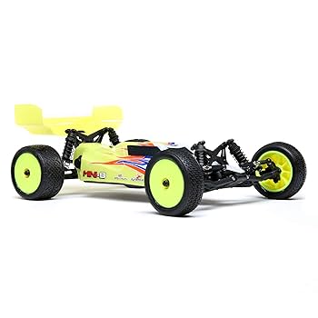 Losi Mini-B RTR 1/16 2WD バギー - イエロー/ホワイト Losi Mini-B 1:16 Buggy Brushless RTR (LOS01024)